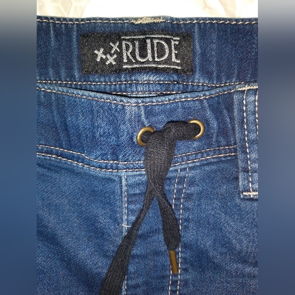RUDE Indigo Elastic Waist Skinny Jean Men's Medium - Picture 5 of 6